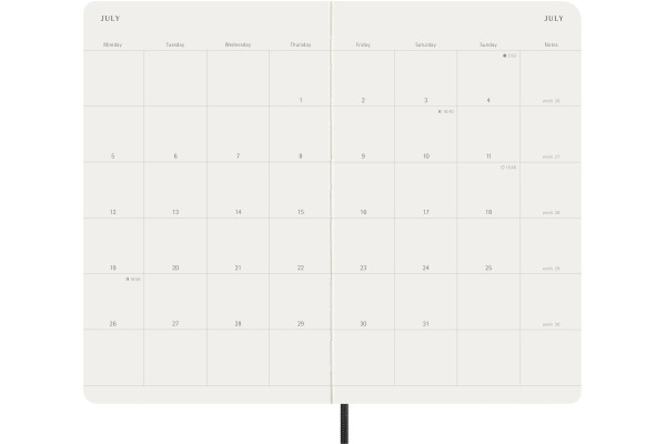 MOLESKINE Agenda Classic Large 2027 DSB12MN3Y 1M/2S schwarz SC 13x21cm