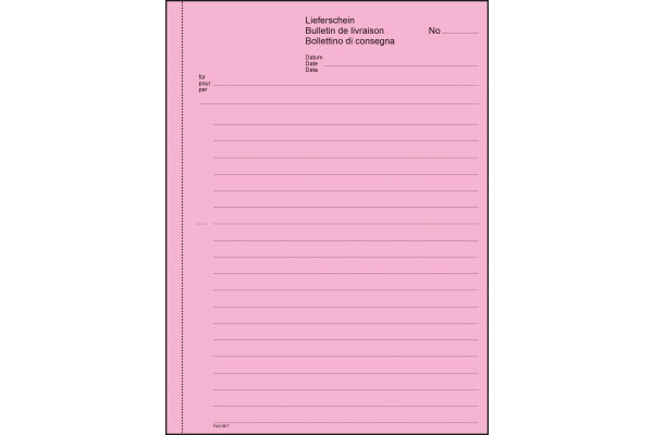 FAVORIT Lieferscheine A6 8284 OK rot/weiss,D/F/I,durchschreib.