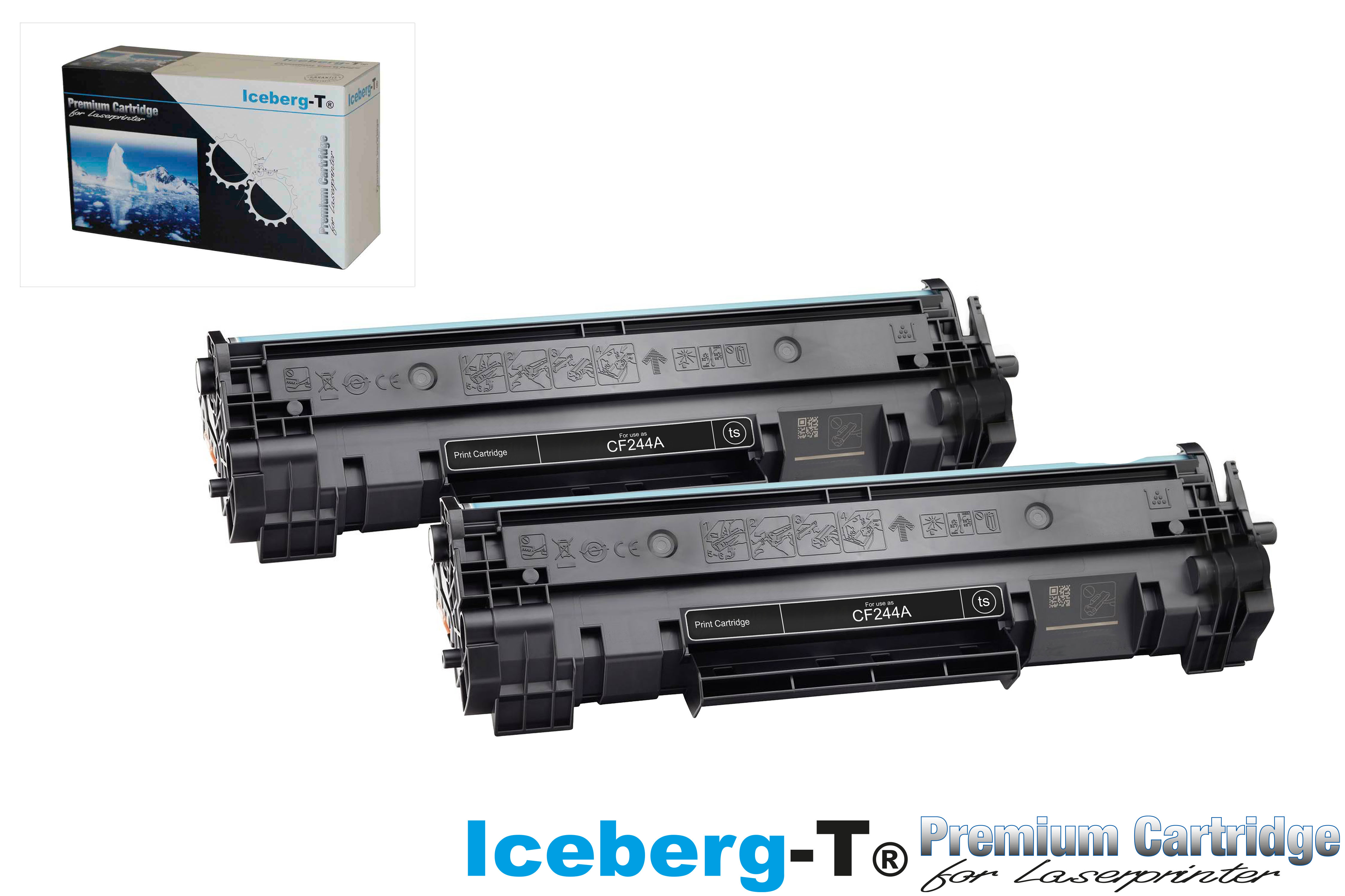 Iceberg-T Toner CF244A DuoPack 2 Stück à 1'000 Seiten, schwarz