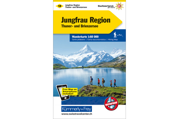 KÜMMERLY Wanderkarte 325902218 Jungfrau-Region 1:60'000