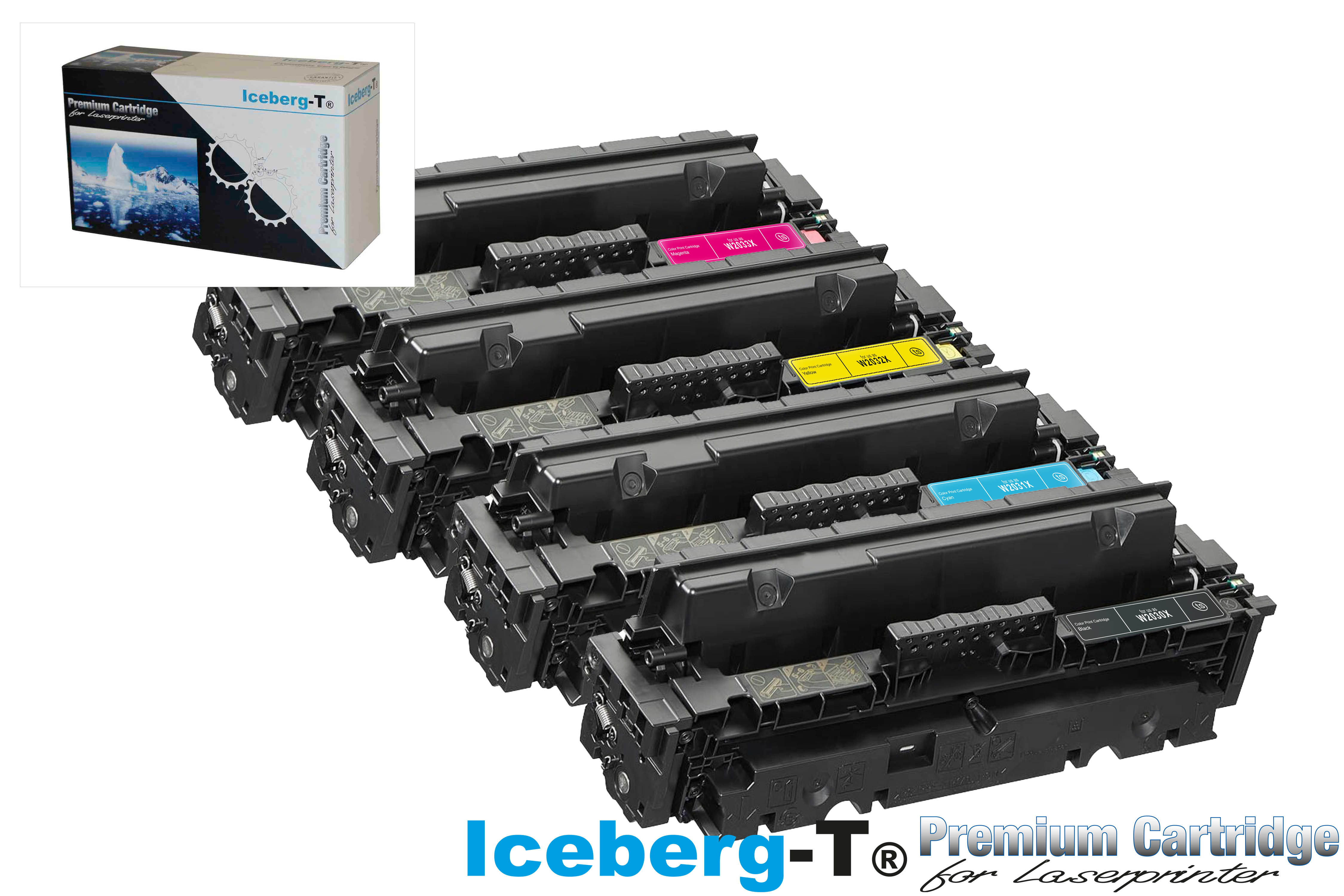 Iceberg-T Toner SET W2030X / 415X Set mit allen vier Farben