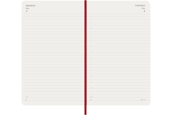 MOLESKINE Agenda Classic Large 2027 DSF212DC3 1T/1S scharlachrot SC 13x21cm