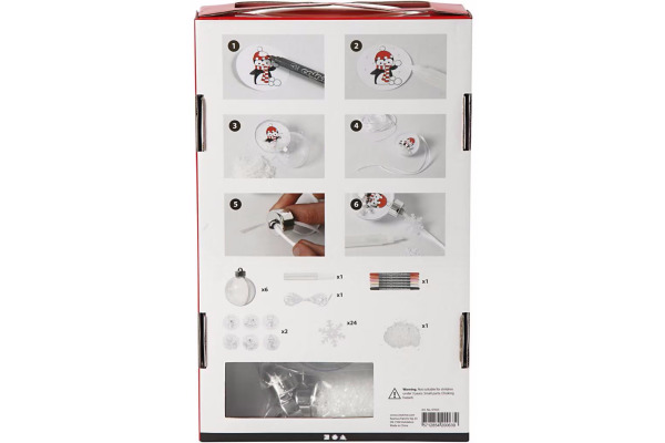 CREATIVCO Bastelset Deko Kugeln 813425 transparent, Set für 6 Stück