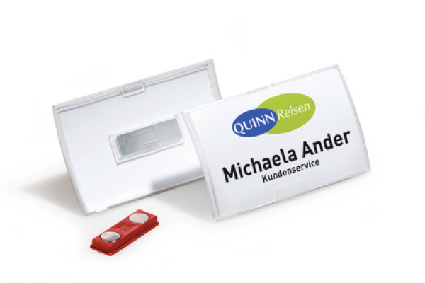 DURABLE Namensschild Click Fold 821219 mit Magnet, 40x75mm 10 Stk.