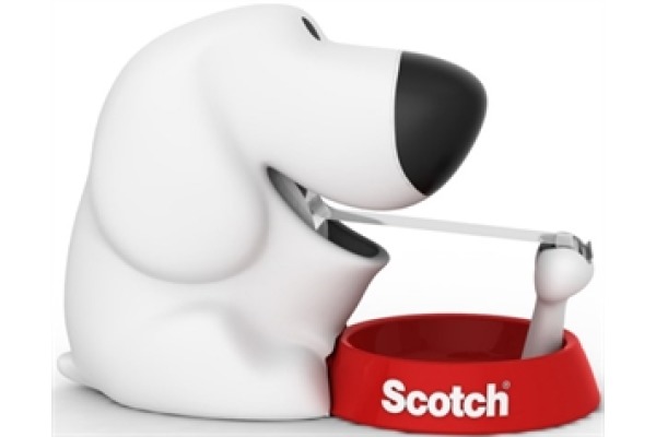 SCOTCH Dispenser Hund weiss C31 inkl.1 Rol.Magic 810 19mmx7.5m