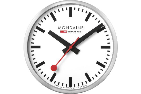MONDAINE Wanduhr 400mm A995.16SB weiss/schwarz
