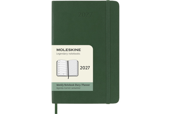 MOLESKINE Agenda Classic Pocket 2027 DSK1512WN 1W/1S myrtengrün SC 9x14cm