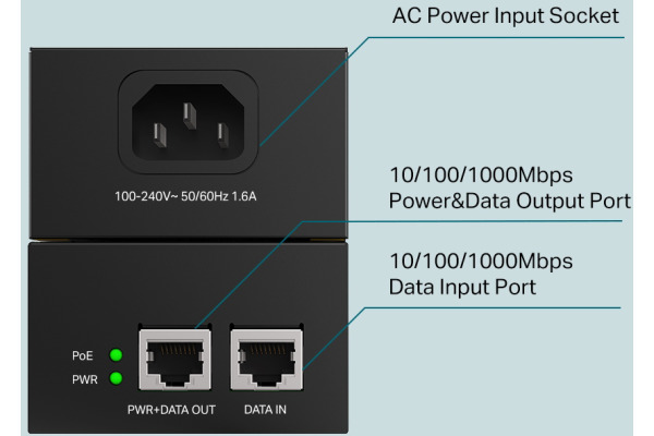 TP-LINK TL-PoE170S TLPOE170S PoE++ Injector Adapter