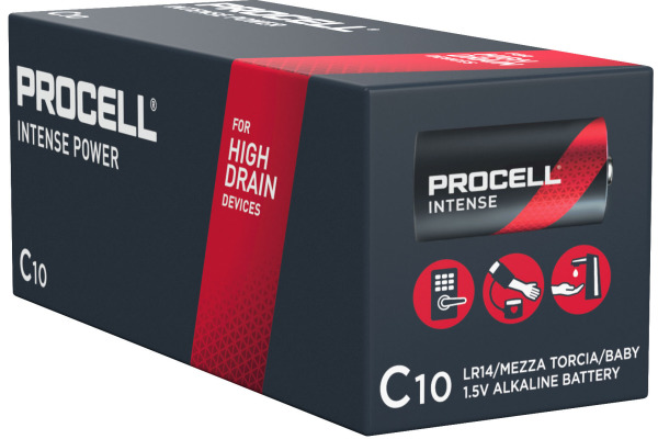 DURACELL Batterie PROCELL 8100mAh PC1400 C, LR14, 1.5V 10 Stück