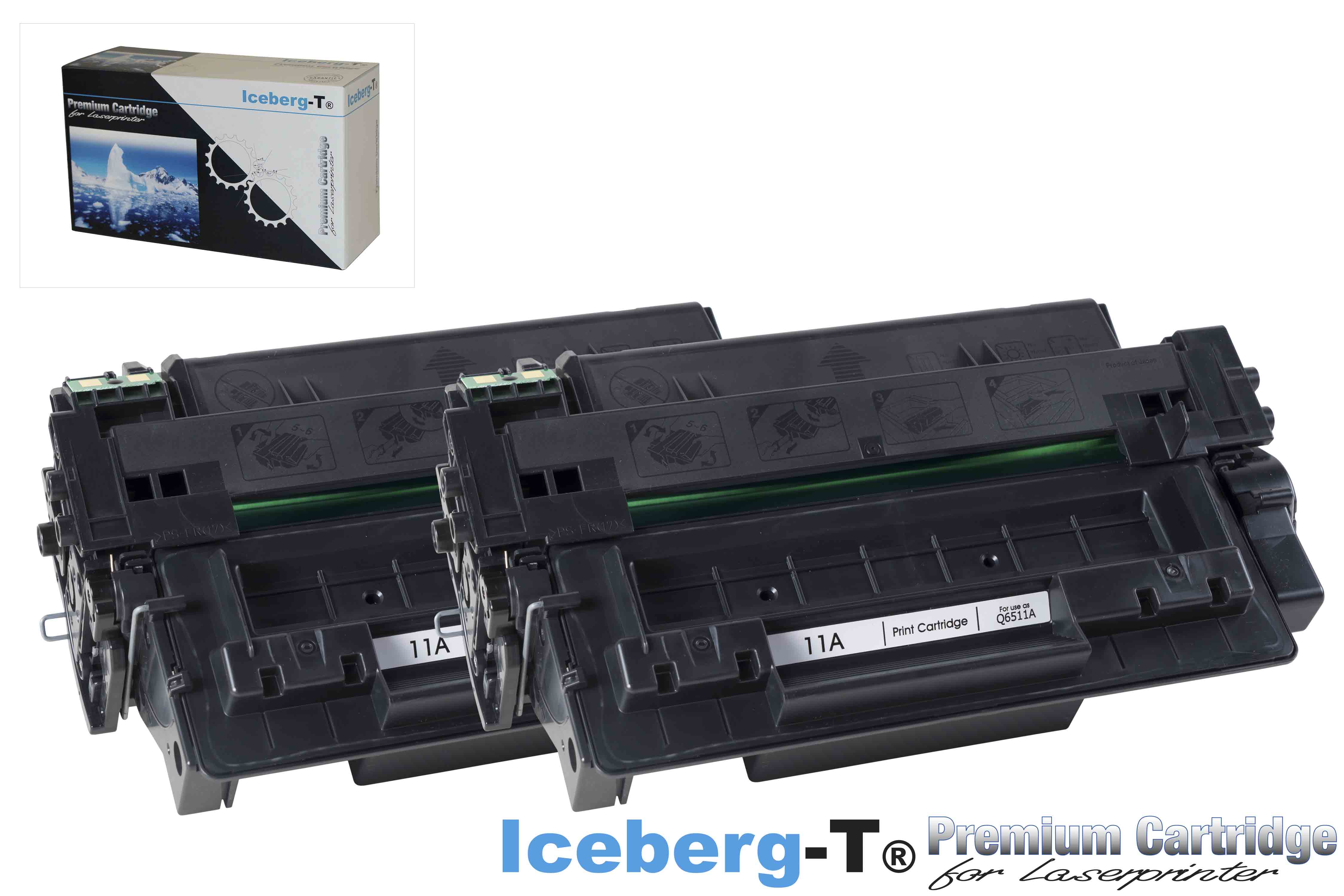 Iceberg-T Toner Q6511A DuoPack 2 Stück à 6'000 Seiten, schwarz