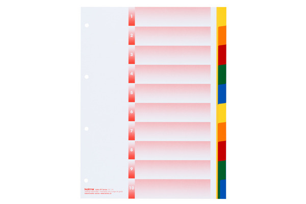 KOLMA Register KolmaFlex A4 18.104.20 mehrfarbig, blanko 10-teilig