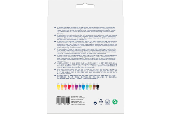 FABER-CA. Goldfaber Dual Marker 164612 12 couleurs, Etui