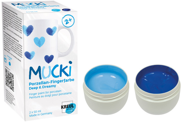 KREUL Porzellan-Fingerfarbe Mucki KR-26324 Deep & Dreamy 2x50ml