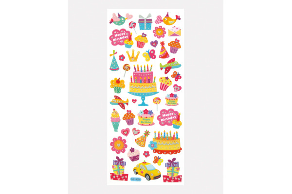 FOLIA Glitzer-Sticker 1411 Fantasia 5 Blatt/ 221 Stück