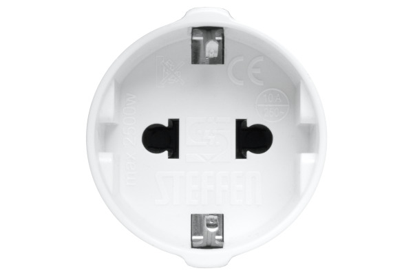 STEFFEN Universaladapter EU-CH 14095711 weiss 3-polig