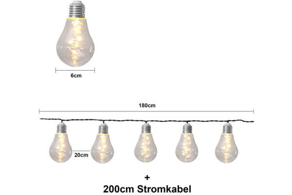 STARTRADI Solar Lichterkette 12.480-10 transparent, LED 1,8m