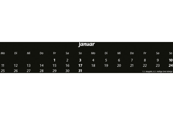 HEYE Bastelkalender 2027 21418+27 schwarz DE 30x27cm