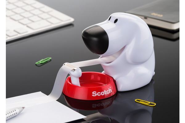 SCOTCH Dispenser Hund weiss C31 inkl.1 Rol.Magic 810 19mmx7.5m