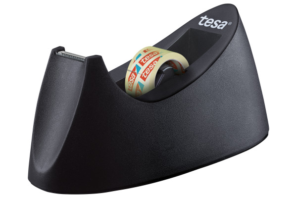 TESA Tischabroller Curve 10mx19mm 53917-000 schwarz inkl. 1 Rolle Tesafilm
