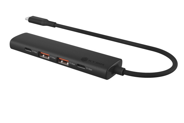 ICY BOX 4-Port USB 3.2 Gen 2 Hub IBHUB1437 2x USB-C & 2x USB-A, PD 100W