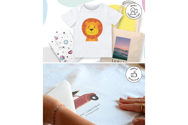 I AM CREA Bügelfolie A4 4010.54 helle Textilien 5 Blatt