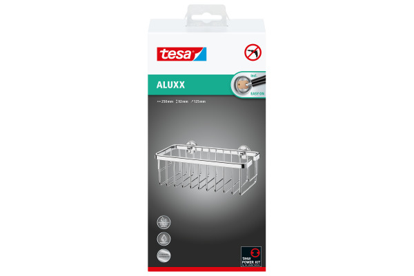 TESA Aluxx Duschkorb 402010000 chrome, selbstklebend