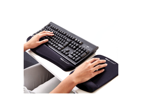 FELLOWES Handgelenkauflage Plushtouch 9252103 schwarz, für Tastatur