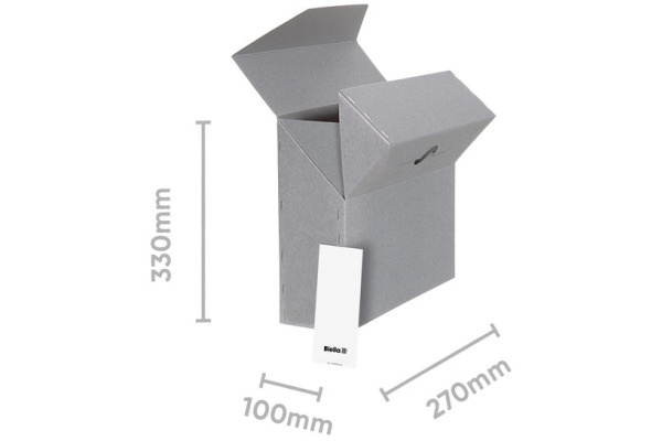BIELLA Archivschachtel A4 26041000U grau 27x10x33cm