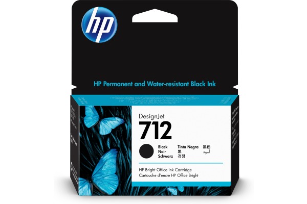 HP Tintenpatrone 712 black 3ED70A DesignJet T230/250/630 38ml