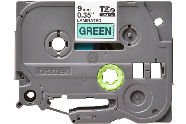 PTOUCH Band, laminiert schwarz/grün TZe-721 PT-1280VP 9 mm