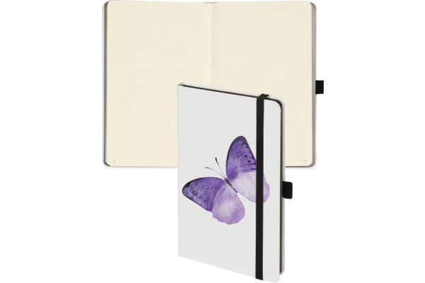 BIELLA Notizbuch Kompagon A5 584533742 Butterfly, dots 96 Blatt