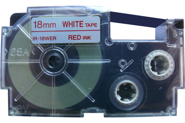CASIO Beschriftungsband XR-18WER 18mm/8m rot/weiss