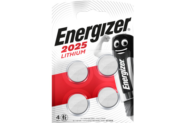 ENERGIZER Knopfzelle E30084910 CR2025, 4 Stück