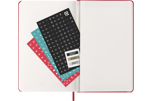 MOLESKINE Agenda Classic Large 2027 DHF212DC3 1T/1S scharlachrot HC 13x21cm