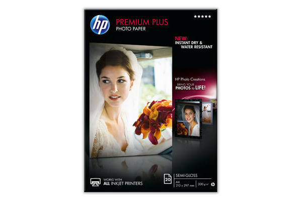 HP Photo Paper Premium Plus A4 CR673A InkJet, seidenmatt 300g 20 Bl.