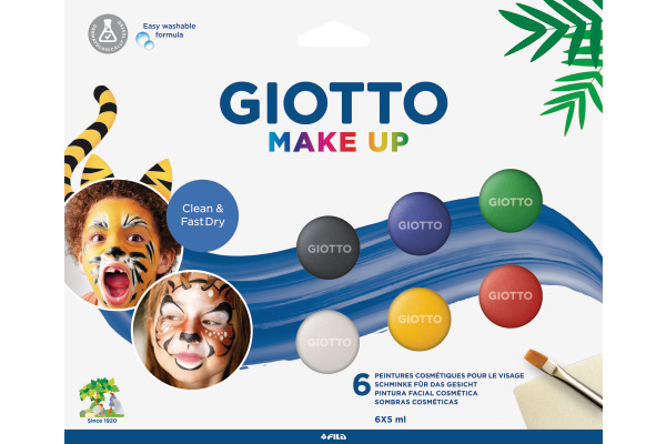 GIOTTO Schminkfarben Make-Up F476300 Basic Colours 5ml 6 Stück