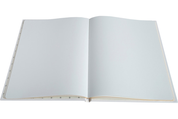 EXACOMPTA Gästebuch Balacron 22x27cm 4982E Weiss 50 Seiten, weiss