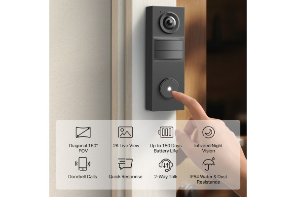TP-LINK Smart Video Doorbell Mini TAPO D205 5200mAh
