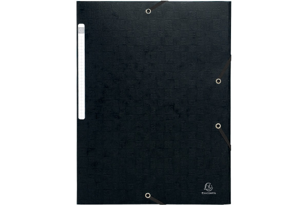 EXACOMPTA Sammelmappe mit Gummizug A4 55751E schwarz 3 Klappen