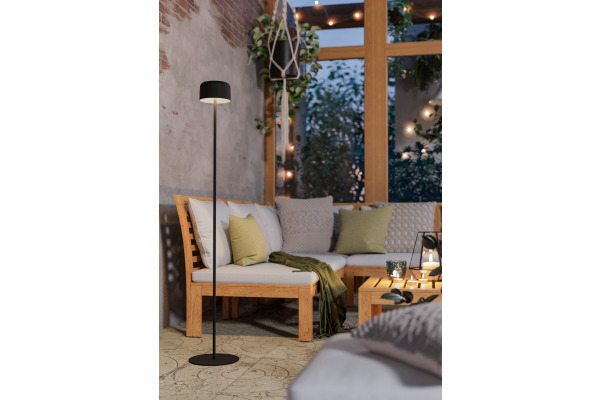 EGLO Stehleuchte Roccanova-L 901891 schwarz, Solar