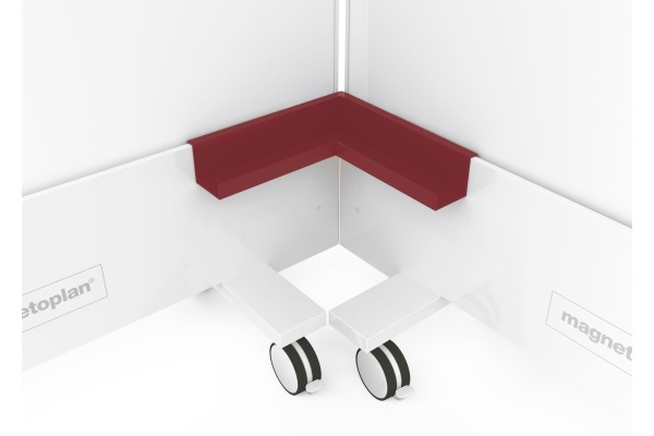 MAGNETOP. Eckablageschale Infinity Wall 114663003 rubinrot