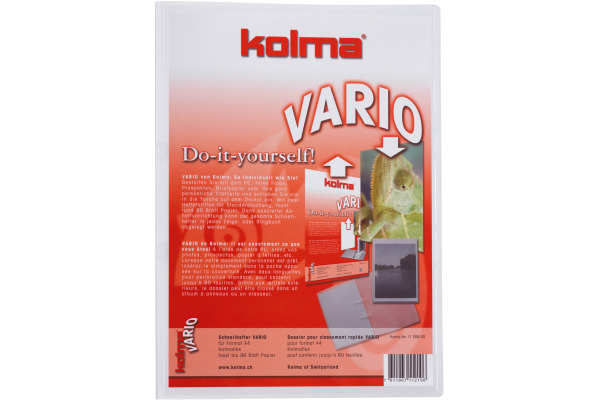 KOLMA Schnellhefter Vario A4 11.008.00 transparent,KolmaFlex 80 Blatt