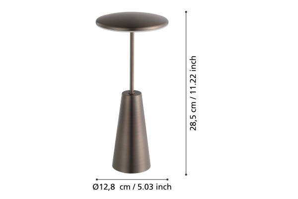 EGLO Tischleuchte Piccola 900924 bronze, Akku