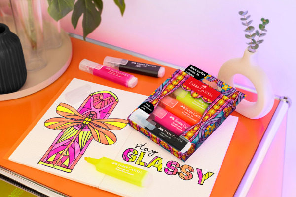 FABER-CA. Textmarker TL 46 Glassy 254693 Superfluor 4 Stück