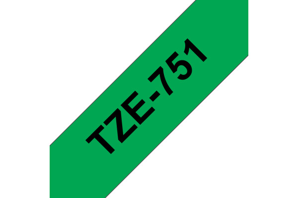 PTOUCH Band, laminiert schwarz/grün TZe-751 PT-2450DX 24 mm