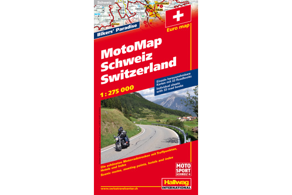 HALLWAG MotoMap 382830972 Schweiz 1:275'000
