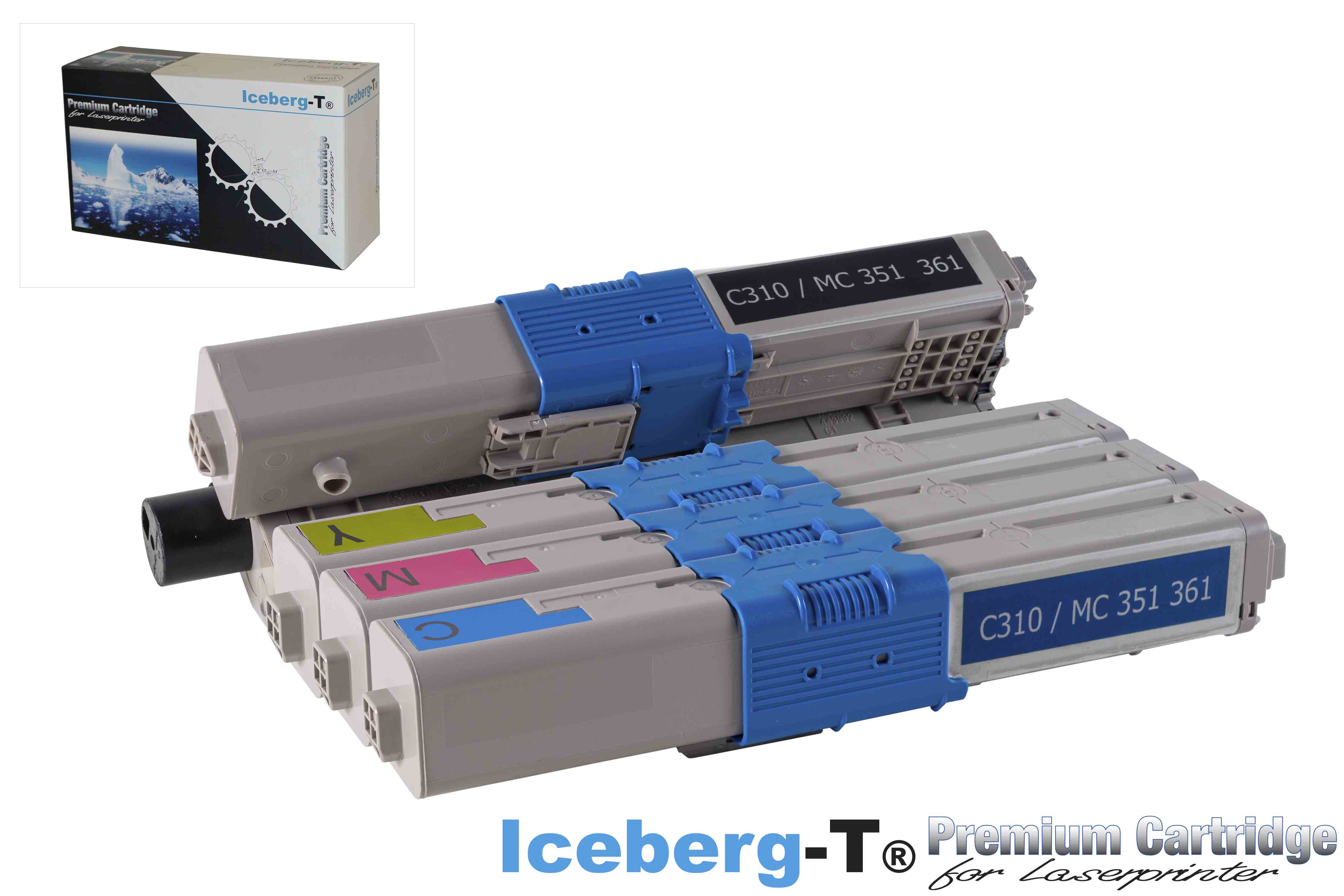 Iceberg-T Toner SET OKI C330 Set mit allen vier Farben