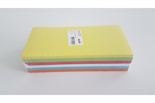 BEREC Karten 6-farbig ass. 530.SK300 Rechteck 205x95mm 300 Stk.