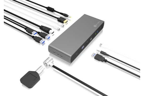 ICY BOX Thunderbolt4 4K Dockingstation IB-DK8801 4xUSBA, 2xUSBC, LAN, PD