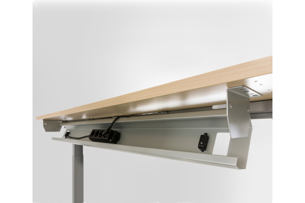 APOLLO Kabelwanne 146cm VKC18/G graphit, für 180-200cm Tisch